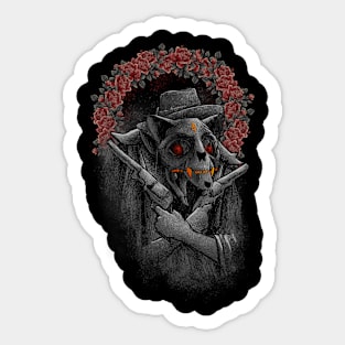 dark rat illustration Sticker